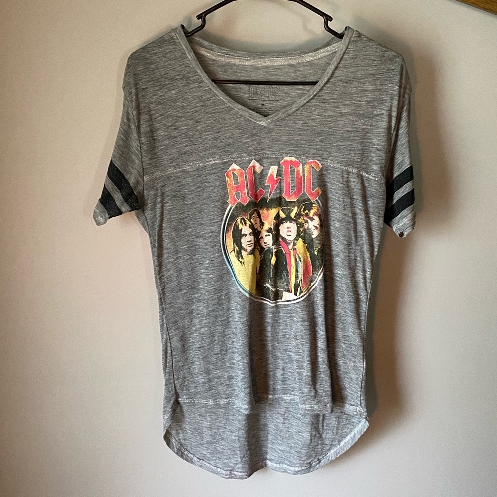 AC/DC band burnout tee shirt